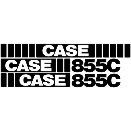 Aftermarket Decal Set Fits Case 855C Crawler Dozer in Black MAE30-0035